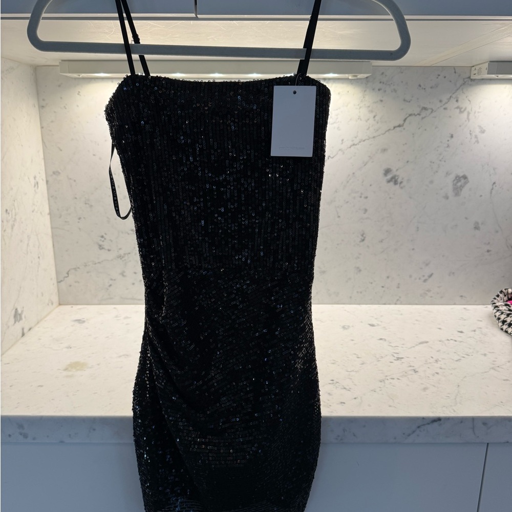 Katie J NYC Black Sequin Dress